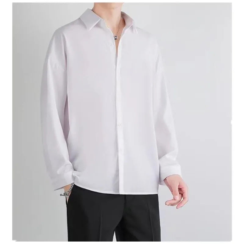 LuxeCool Men's Ice Silk Shirt